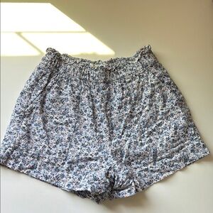 Abercrombie & Fitch High Waist Blue and White Shorts